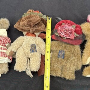 Boyds Bears Gefüllte Häschen & Bären mit Hüten Lot Von 4 Bild 7