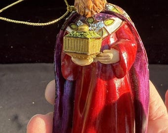 Figurine - Antieke beeldjes handbeschilderd Maria &kindje Jezus met