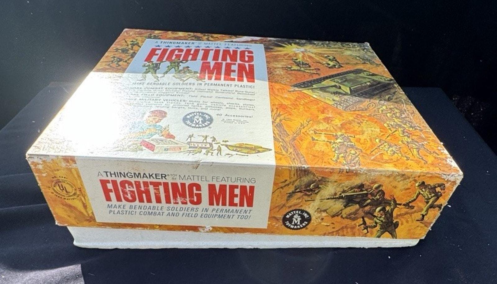 1965 Mattel Thingmaker Fighting Men Toy Plastic Soldier Mold Kit  display picture 1