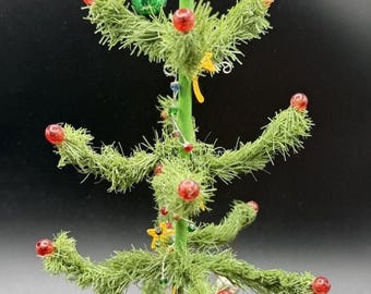 Dept 56 Krinkles Goose Feather Style Mini Ornament Display Tree Cute! 13” Tall