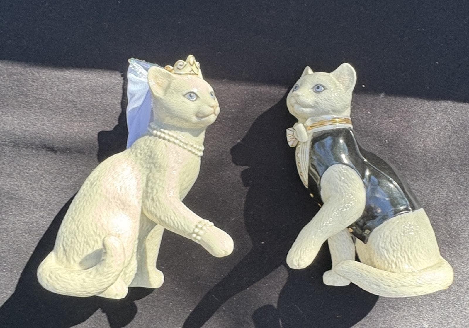 Lenox Together Forever Bride and Groom CAT Figurines Excellent! No