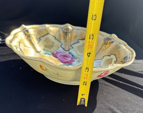 Morimura Gumi Nippon 10.5” Maple Leaf Highly Gilded Bowl 1891-1911