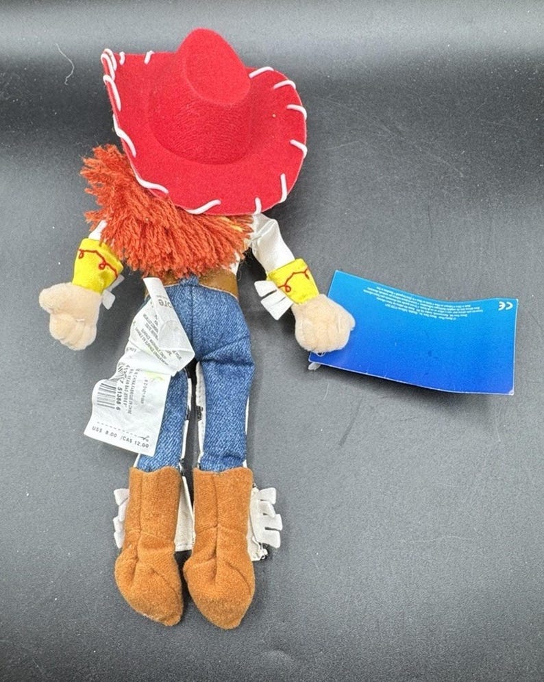 Brand New Vtg JESSIE from Toy Story 2 Disney Store Bean Bag Plush 11” image 8
