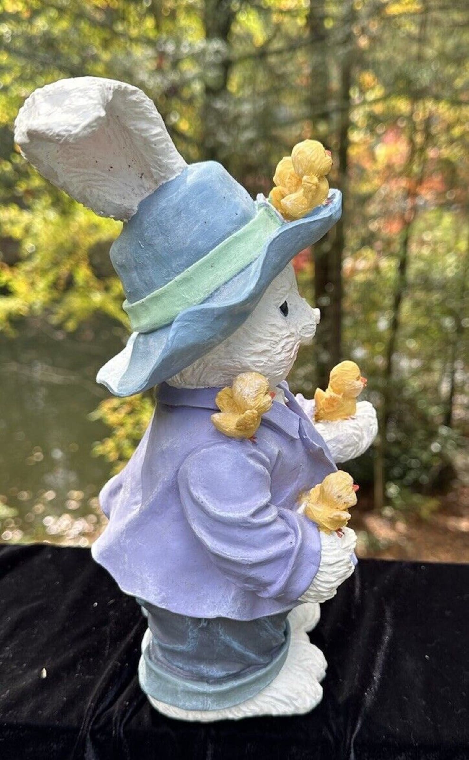 Adorable 11” White Peter Rabbit Easter Bunny Covered in Baby Chicks ...