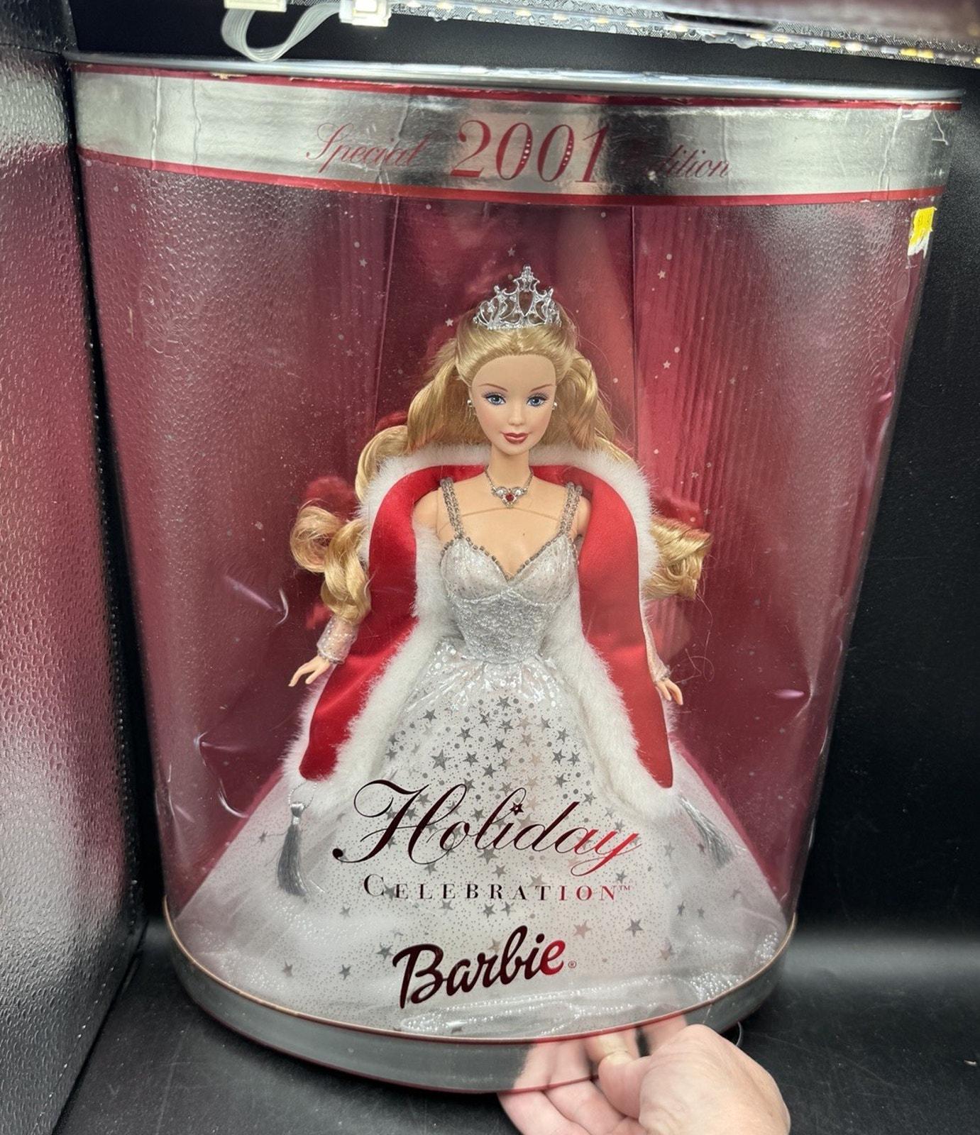 2001 Holiday Celebration Barbie Doll Special Edition Silver Gown