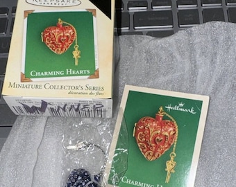 Repaint! Hallmark Ornament Charming Hearts Mini Collector Series Metall -PP