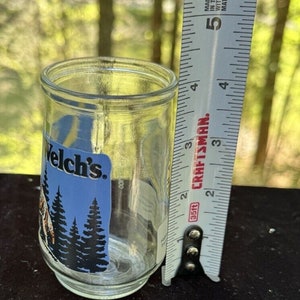 Rare série 4 de Welch's Jelly Jar en verre Espèces en voie de disparition Loup roux Sympa image 5
