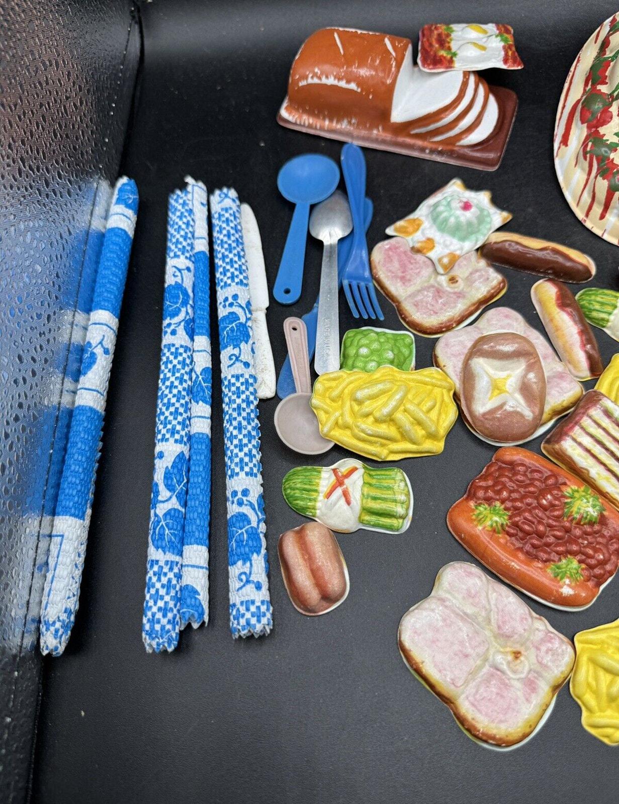 Huge Lot Vintage Celluloid Thin Plastic 1950s Molded Toy Dollhouse  display picture 1