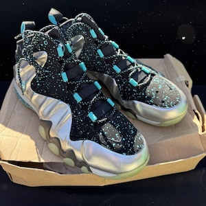 Size 12 - Nike Barkley Posite Max Splatter Metallic Silver  display picture 3