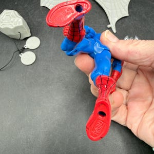 Vintage 1994 Toybiz Spiderman Den animerade serien Web Racer Spider-Man Vintage figur *Begagnad bild 11