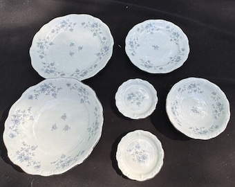 Johann Haviland Blue Garland Fine China Bavaria Germany Lot Of 6 Mint! -A66