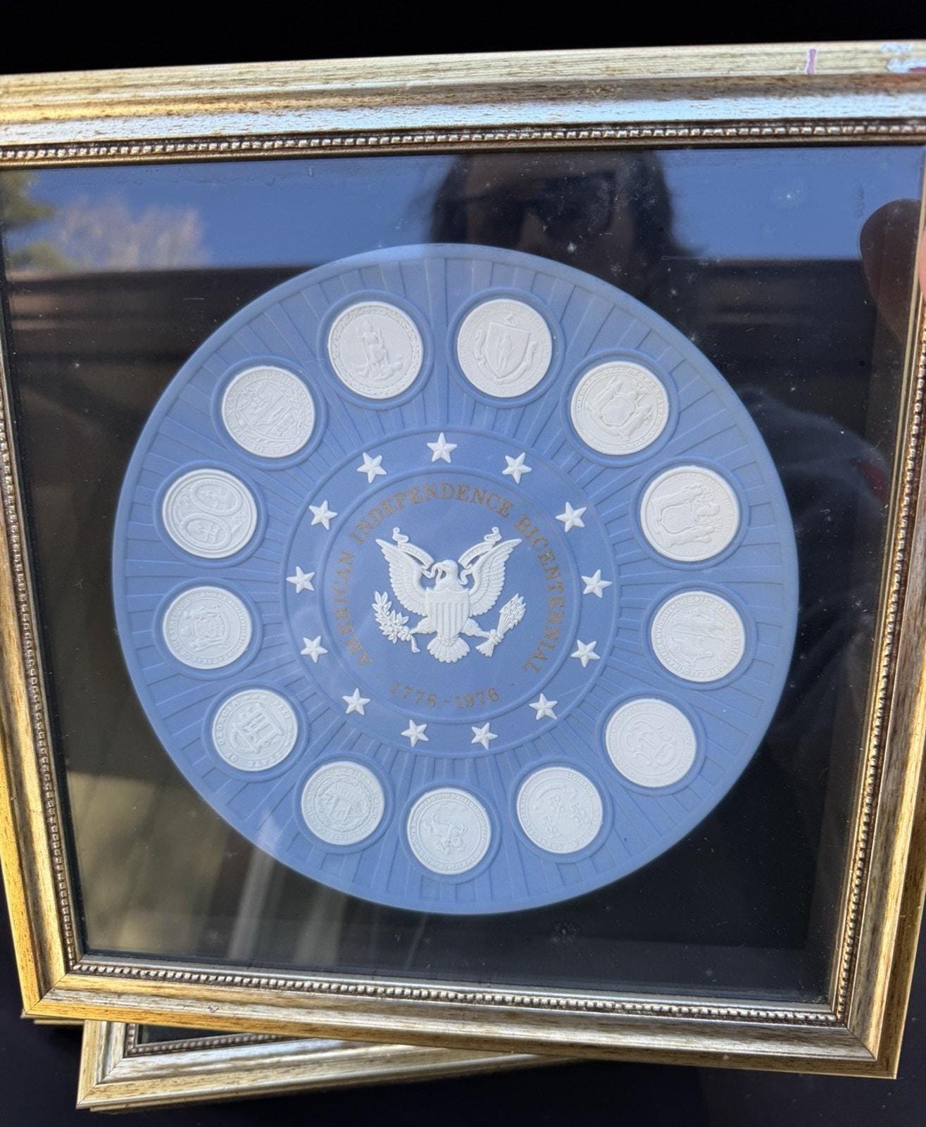 額入りウェッジウッド アメリカ独立200周年記念コレクターズプレート3