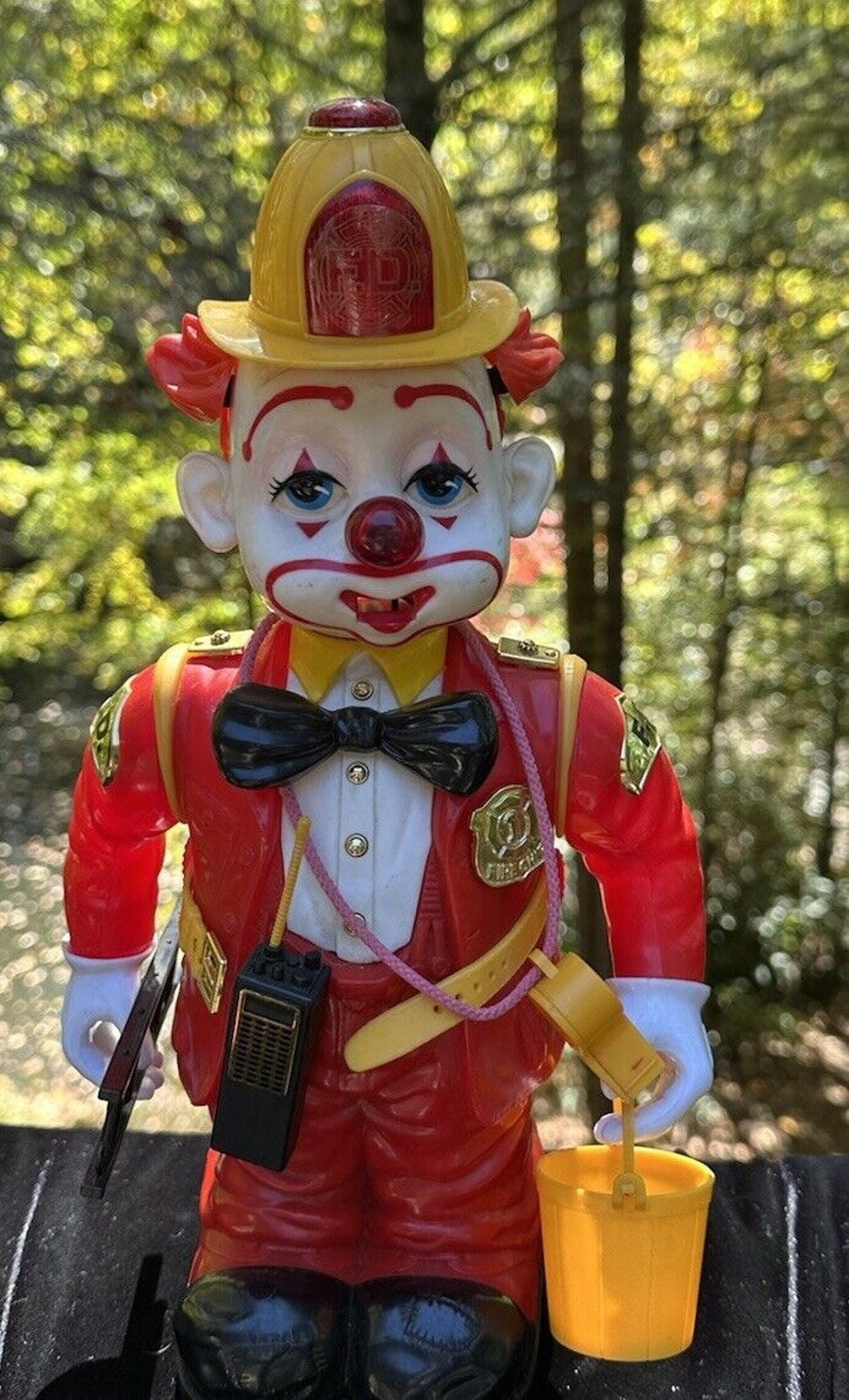 VTG 1989 Bump'n Benny Fireman Clown by New Bright Industrial VTG 1989 Bump'n Benny Fireman Clown by New Bright Industrial