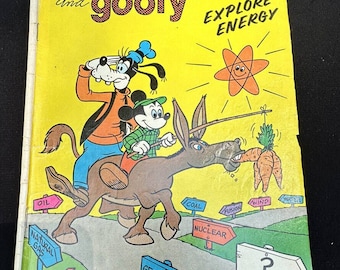 MICKEY MOUSE And GOOFY Explorer Energy Walt Disney Comics - Promo 1976 - Comic