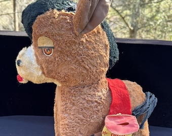 シュタイフのロバ、すべてのID付き、新品同様、10インチ、ヴィンテージ