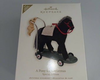 New Hallmark Keepsake Ornament A PONY FOR CHRISTMAS Special Edition H