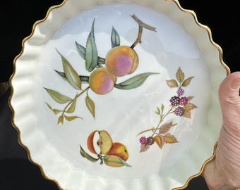 9インチ ウースター イヴシャム フラン皿、ロイヤル ウースター 磁器製