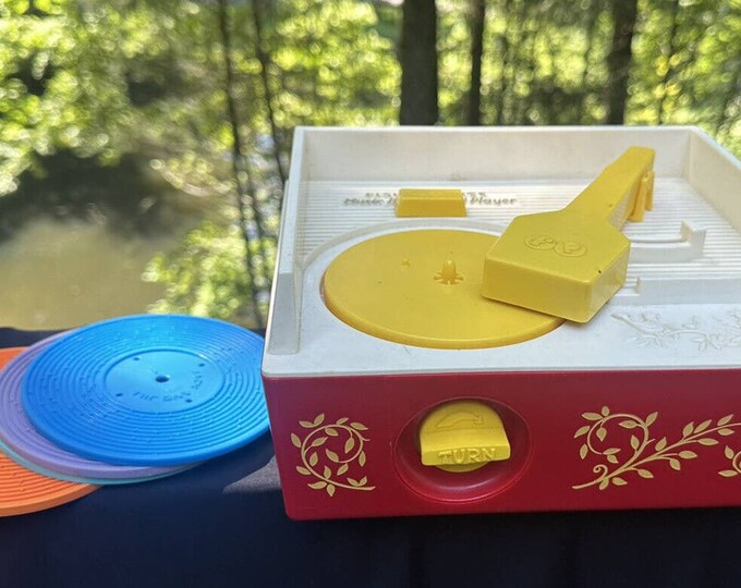Fisher Price Music Box Record Player 1971 4 Records Dial Broken S21 Etsy