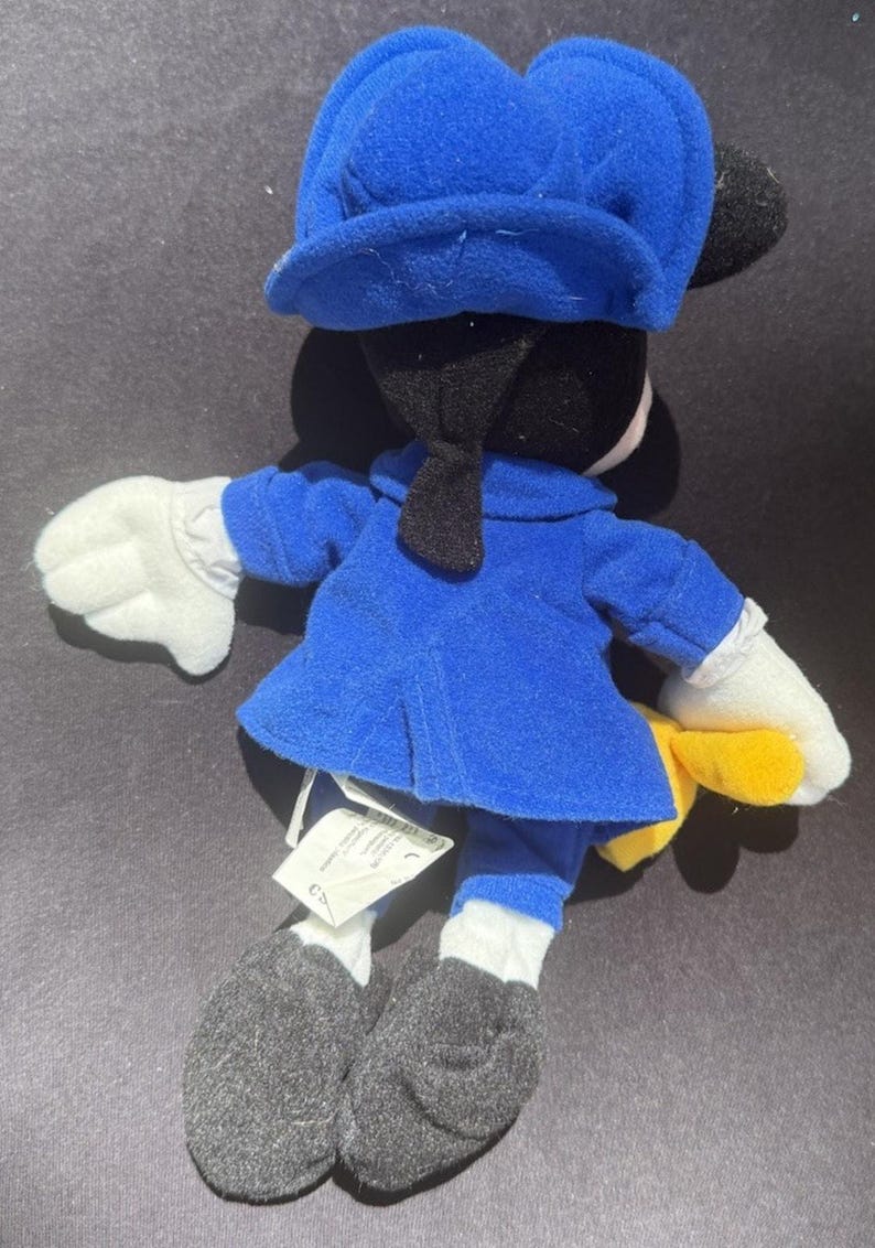 Vtg 1999 Disney Mickey Mouse As PAUL REVERE Americana America 9" pluche figuur afbeelding 8