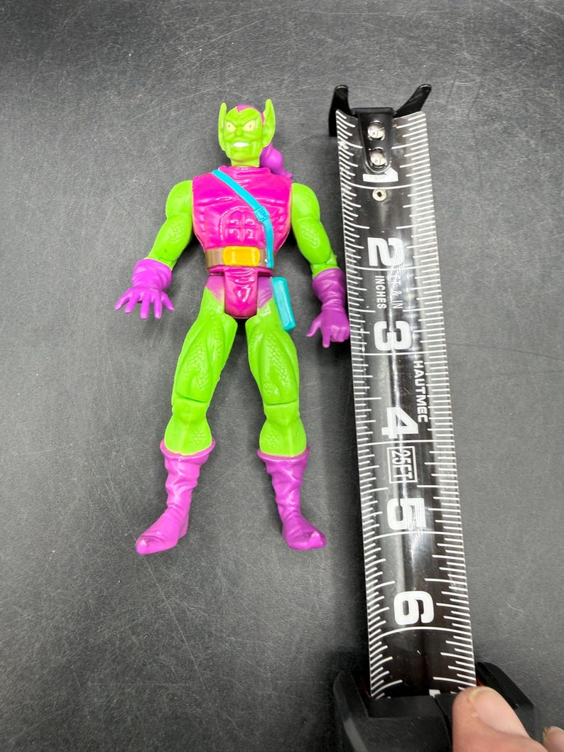 Rare Vintage 1994 Green Goblin Action Figure Spider-Man Green & Purple Comic Book Heroes image 9