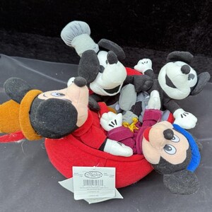 Disney Mickey Mouse Plush 70 Happy Years 4 eras of Mickey Mouse in Pants Boat image 9