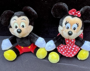 Peluche vintage de Mickey Mouse y Minnie Mouse de los años 80 de The Walt Disney Co. ¡Genial!