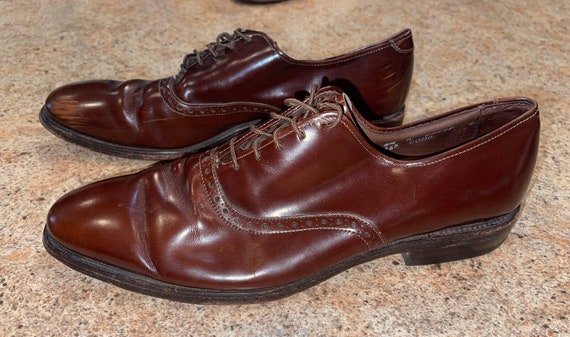 Mens Allen Edmonds Oxford Dress Shoes Red Leather… - image 5