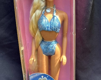 Rare Sparkle Beach Barbie Vintage 1995 Mattel Twisted Hair Barbie Movie -BR2