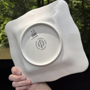 10 Sur La Table Acorn & Fig 9.5" Salad Plates made in Italy Fall Theme Mint! image 7