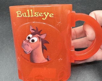 Rare Disney Store Pixar Toy Story Bullseye Plastic Mug Cup New! NWT! -D3