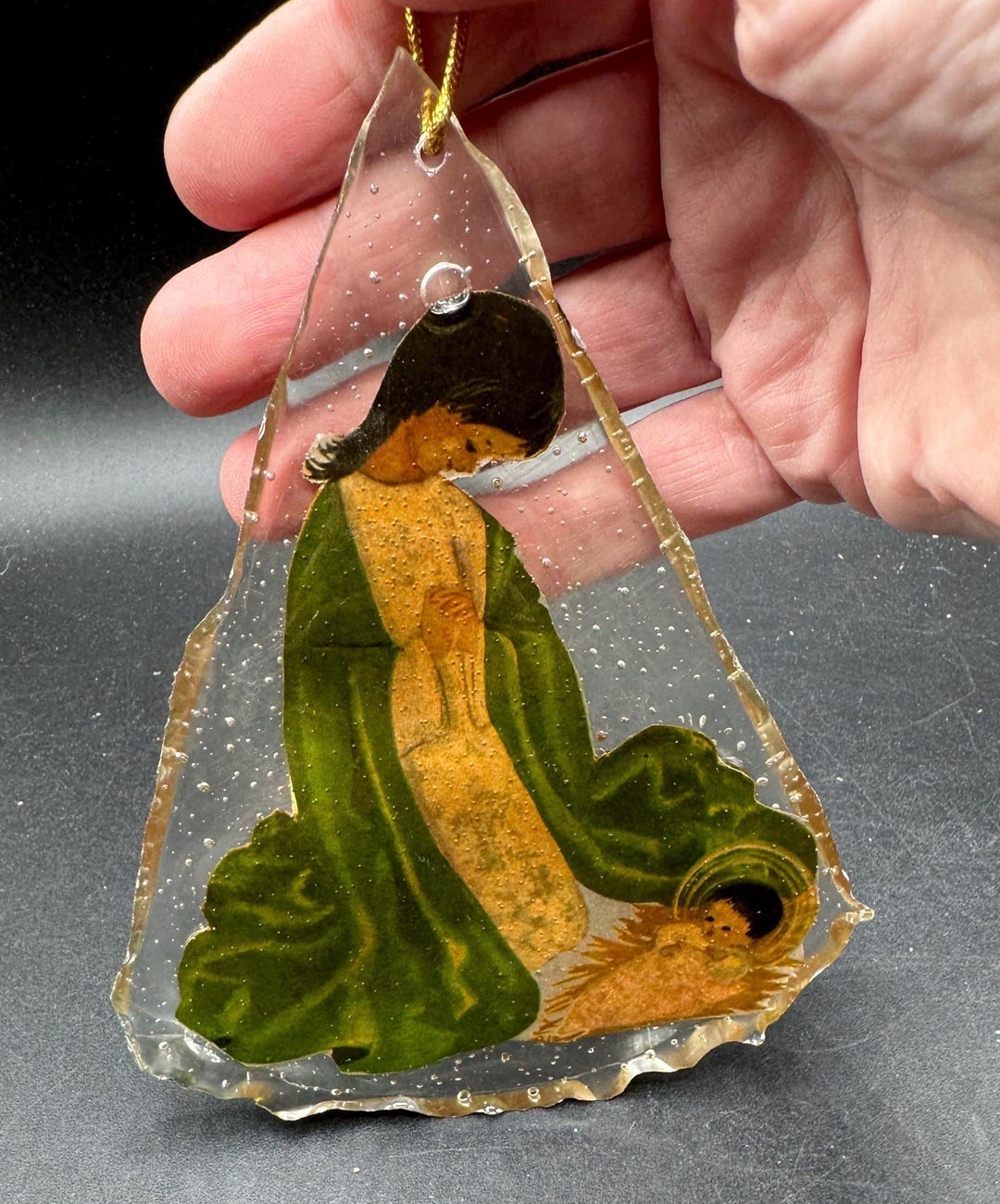 Gorgeous Handmade Blown Glass Hand Painted Nativity Christmas Ornament ...