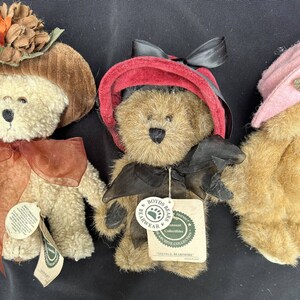 Boyds Bears Gefüllte Häschen & Bären mit Hüten Lot Von 4 Bild 4