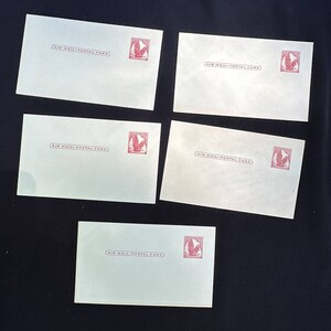 Lot von 5 RED EAGLE POSTAL Karten 5c - Unbenutzt