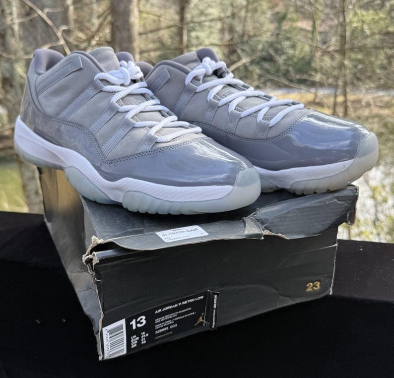 Nike Air Jordan 11 XI Low Cool Grey 528895-003 DS Rare Brand New OG Size 13 image 8