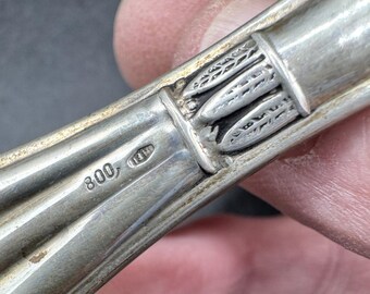 希少な 1918 年アンティーク ドイツ帝国製シュガートング シルバー