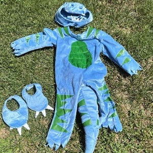 高品質のベビー恐竜コスチューム、ハロウィンドレスアップ、大きなぬいぐるみのしっぽ！2T?