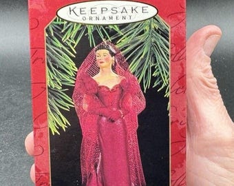 Hallmark Keepsake Borta med vinden Scarlett O'Hara-prydnad #1-serien Ny! -3D