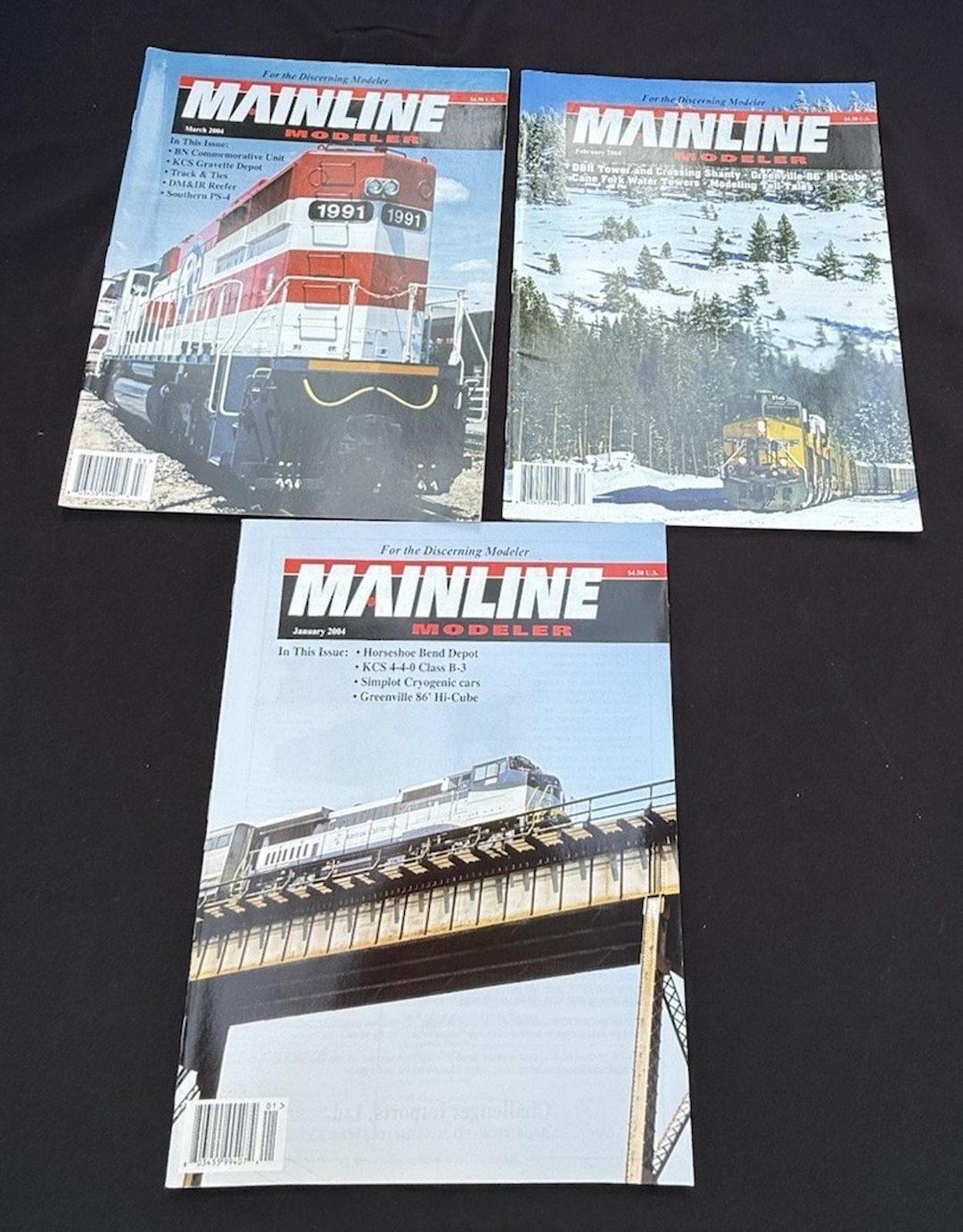Vtg 2004 Mainline Modeler Railroad Magazine Lot Model Train Magazines 3 ...