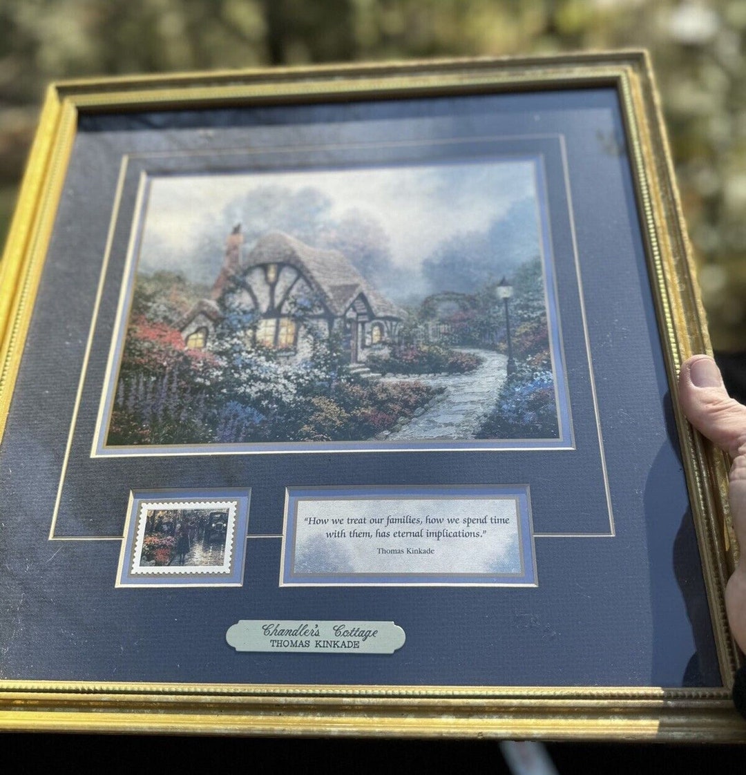 Chandler's Cottage THOMAS KINKADE Commemorative Print Framed &amp; Signed ...