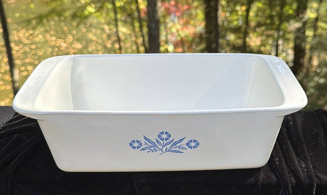 Vtg Corning Ware P315B Loaf Pan Blue Cornflower 2 Qt 9 X 5 X Etsy