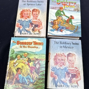 4-Vintage The Bobbsey Twins Bücher von Laura Lee Hope 1530-31 40-23