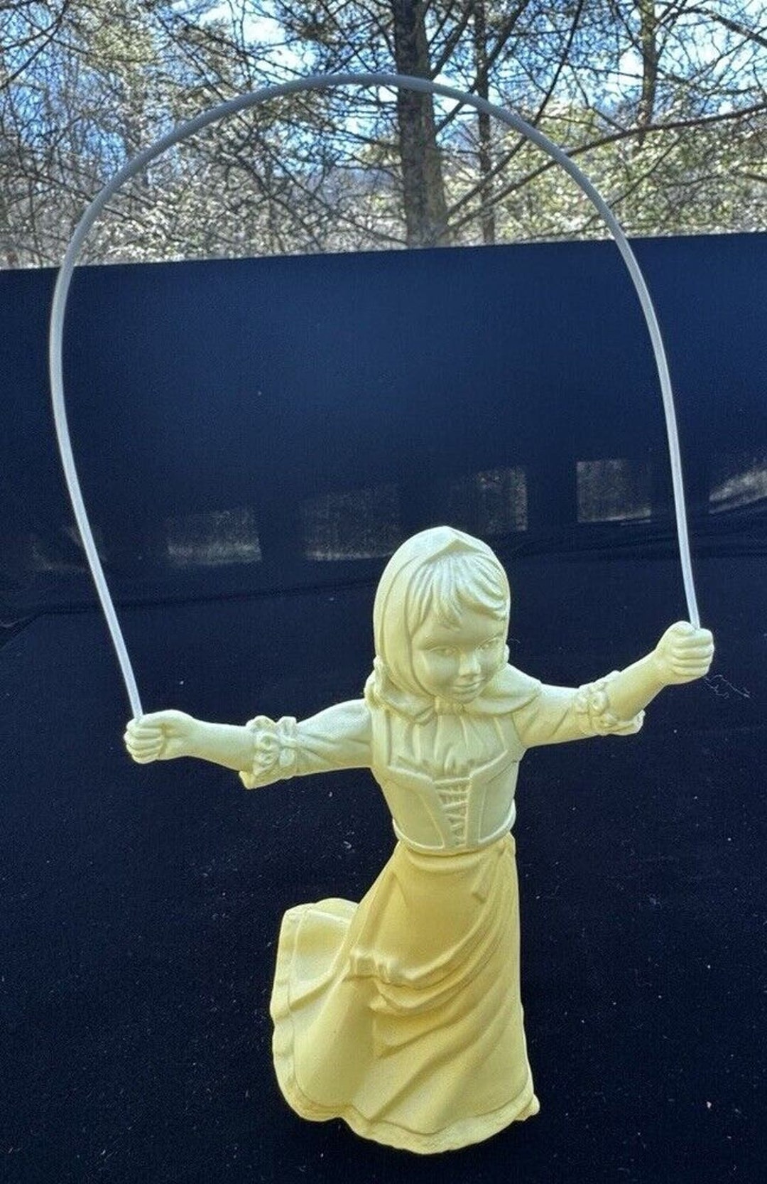 Vintage Retro Avon Decanter Girl Jumping Rope Yellow Roses Roses ...