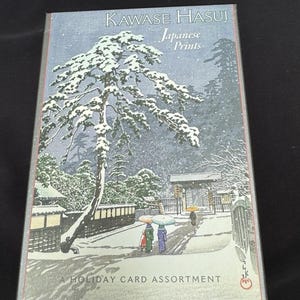Nowe japońskie nadruki Kawase Hasui na święta 20 sezonów, kartki z pozdrowieniami, 4 wzory