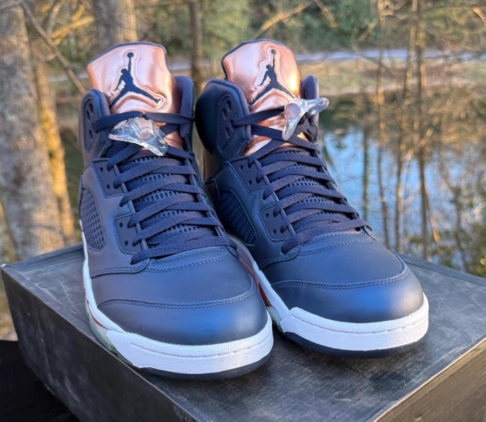 jordan 5 blue bronze