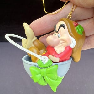 Disney Grumpy Christmas Ornament Snow White Dwarf Grolier Presidents Edition L15