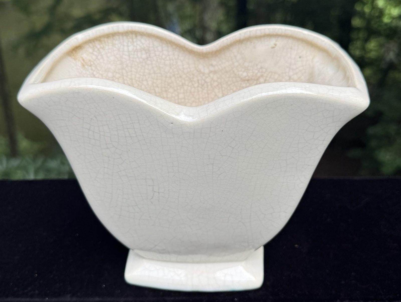 Vintage Mccoy White Vases - Etsy