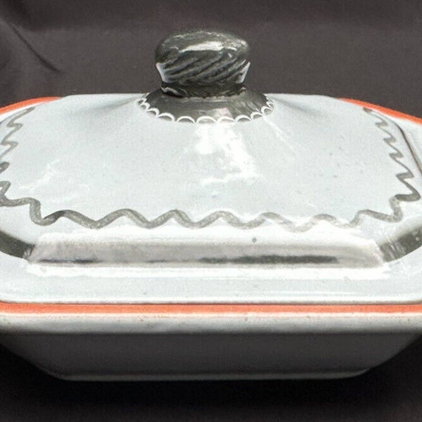 Vintage 50's KLAFRESTROM Sweden Enamel Over CAST Iron Casserole DISH & Lid S2