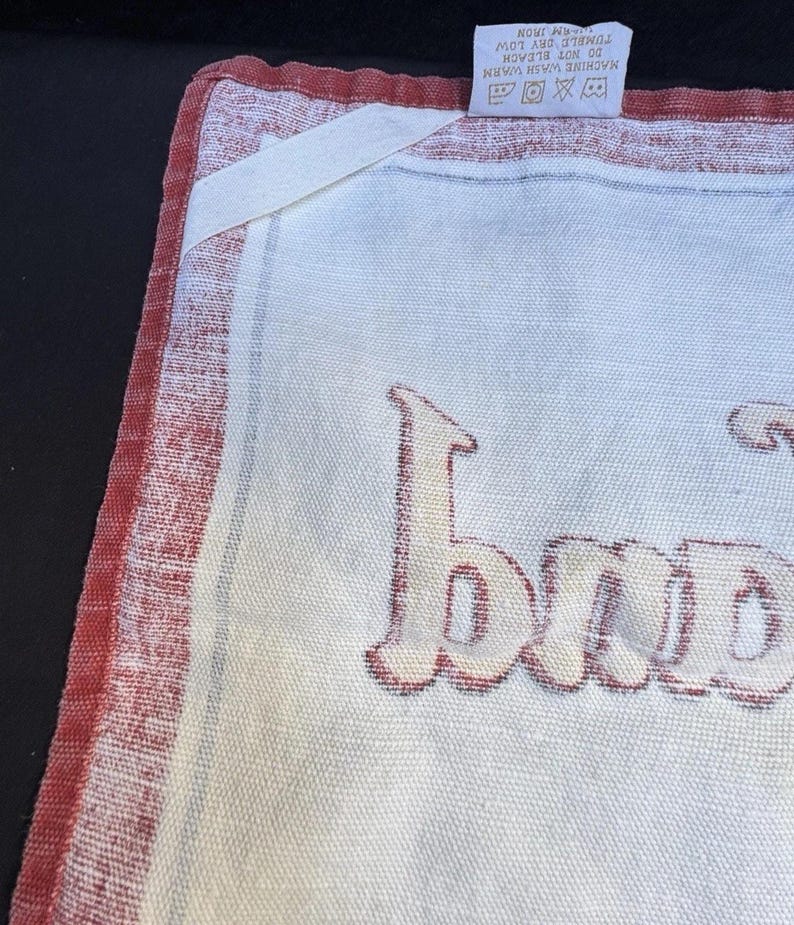 Vintage Thanksgiving Pumpkin Tea Towels 55% Cotton 45 percent Linen Made in Italy image 9