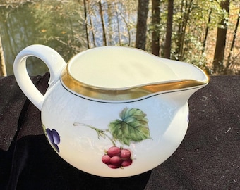 Nikko Floral Fruit Tea Set Fine Bone China Creamer Only Nikko Company Japan -BA
