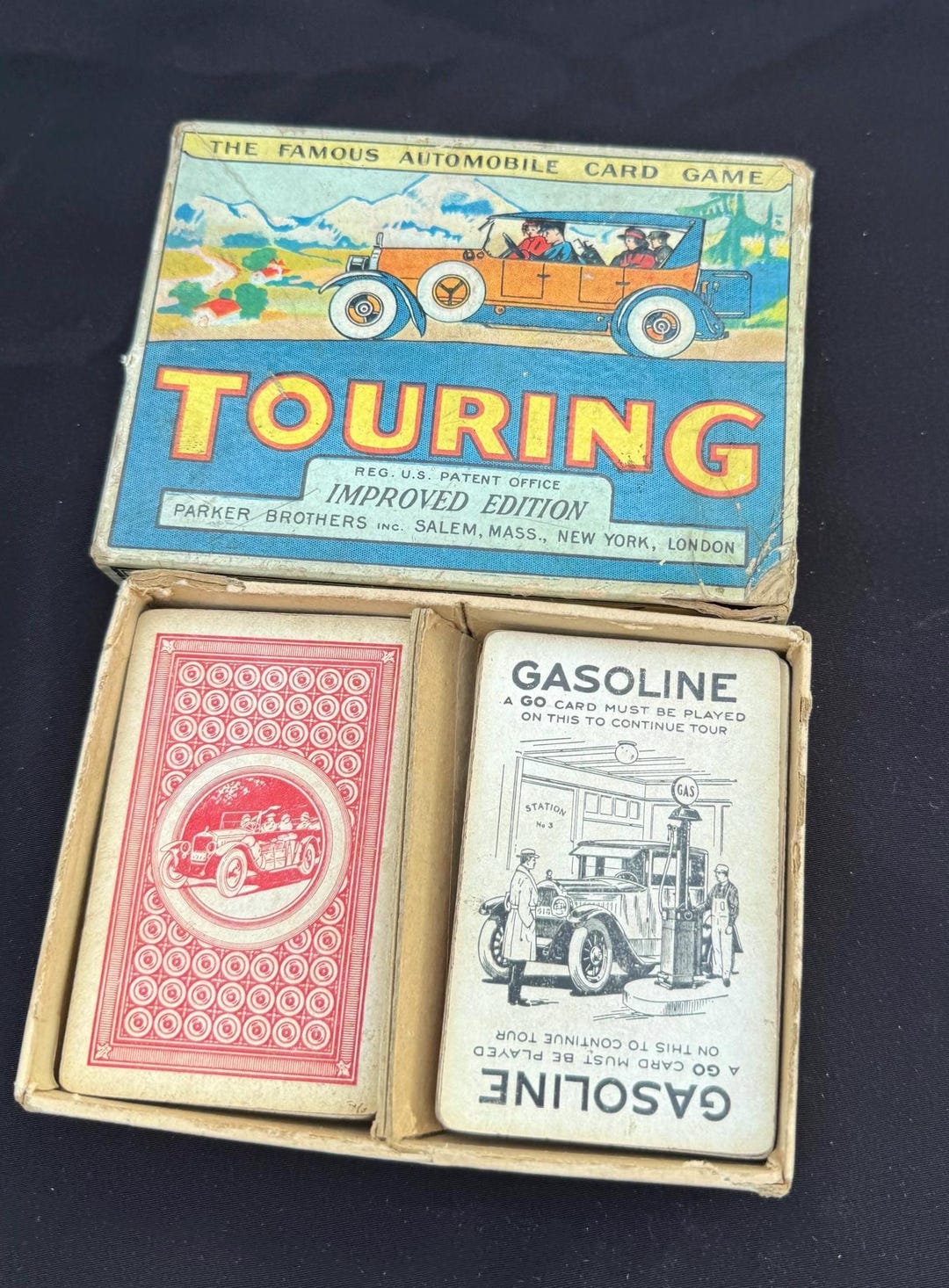 Vintage 1920s Antique Early Auto TOURING-AUTOMOBILE Travel Card GAMES ...